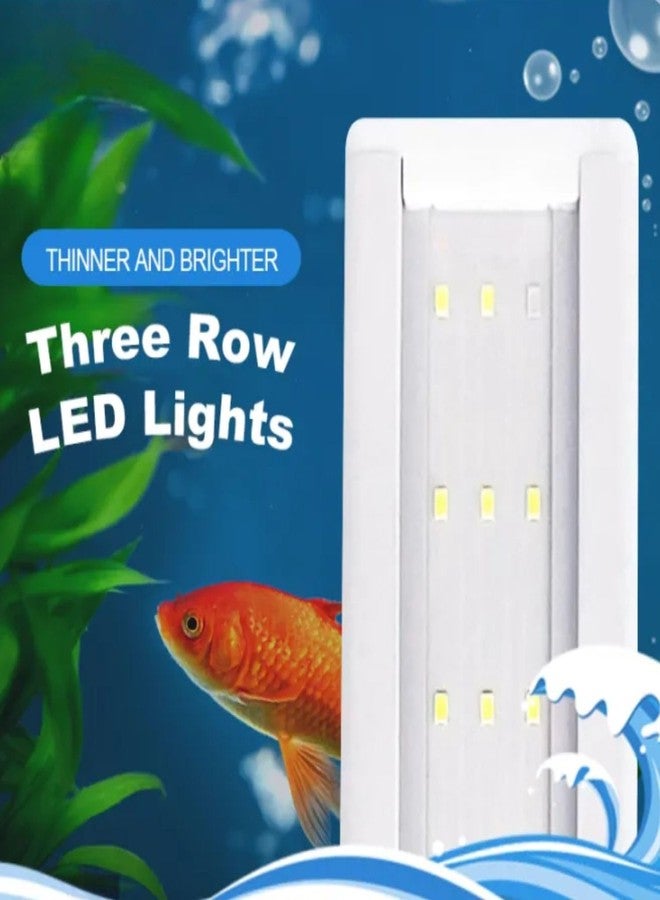 مصباح حوض السمك VAYINATO® LED كامل الطيف (S-600 | WRGB | مناسب لأحواض السمك المزروعة من 50 إلى 60 سم) بإطار أبيض رفيع مع أقواس تثبيت قابلة للتمديد | مناسب للمياه العذبة والمالحة - Image 2